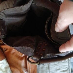 Lucky Brand Dark Brown Leather Shoulder Bag